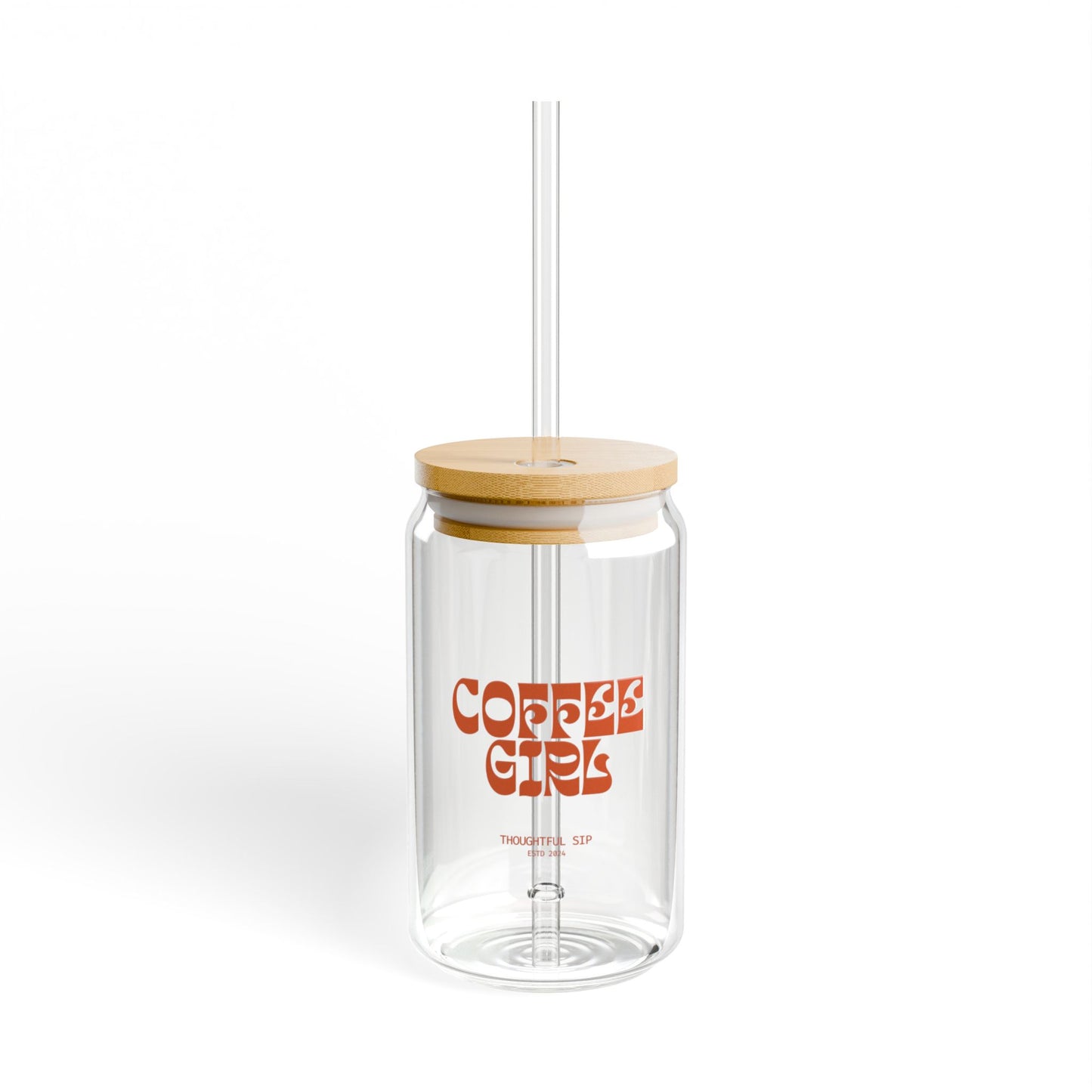 Coffee Girl Sipper Glass, 16oz