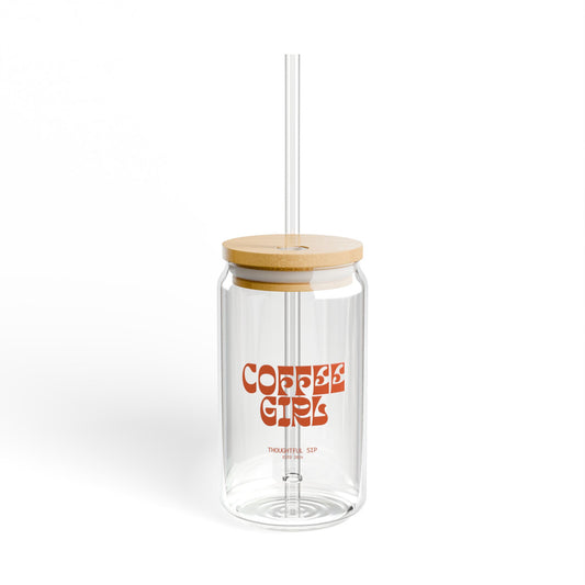 Coffee Girl Sipper Glass, 16oz