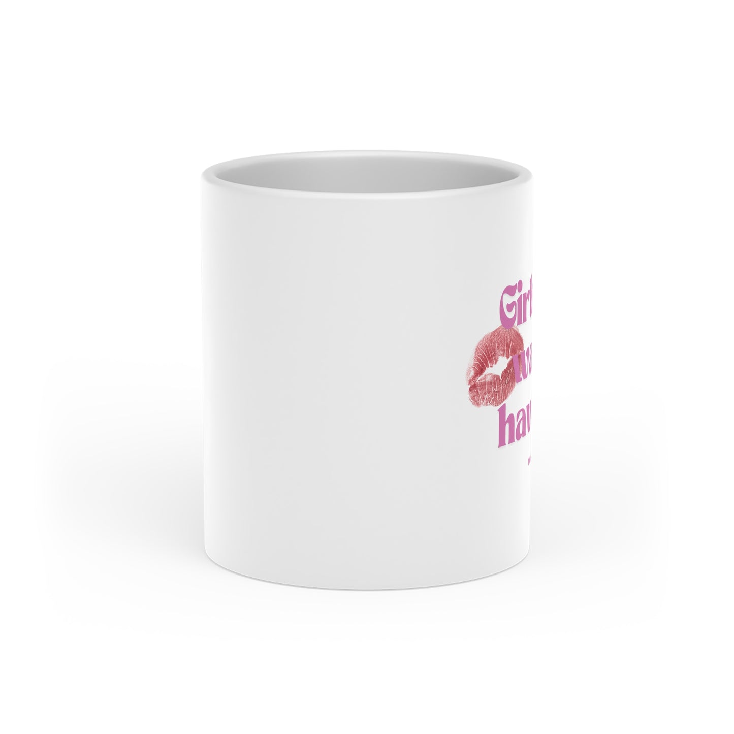 Heart-Shaped Girls Just Wanna Have Fun Mug